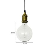 Observatory Lighting Industrial Brass Bare Edison Bulb Drop Pendant Light