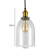 Observatory Lighting Clear Cloche Filament Pendant Light