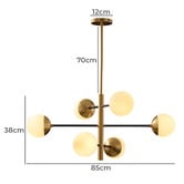 Observatory Lighting Ziva 6 Light Chandelier