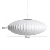 Observatory Lighting George Nelson Replica White Steel Saucer Pendant Light