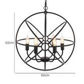 Observatory Lighting Foucault's Orb Replica Iron Chandelier