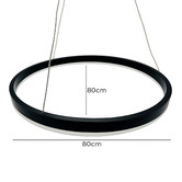 Observatory Lighting Black LED Ring Pendant Light