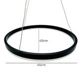 Observatory Lighting Black LED Ring Pendant Light