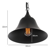 Observatory Lighting Black Barnard Metal Pendant Light