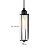Observatory Lighting Black Harvey Caged Pendant Light
