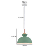 Observatory Lighting Bara Metal &amp; Wood Pendant Light