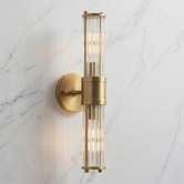 Observatory Lighting Griffin Fluted Glass 2 Light Wall Sconce