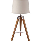 New Life Lighting Nicki Natural Small Tripod Table Lamp