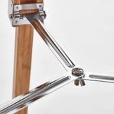 New Life Lighting Yolanda Natural Timber Adjustable Tripod Floor Lamp