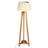 New Life Lighting Diogo Bamboo Linen Tripod Floor Lamp