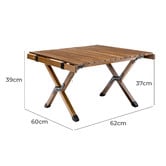 New Life Lighting Foldable Roll-Up Low Bamboo Outdoor Table