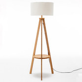 New Life Lighting Tania Bamboo Tripod Floor Lamp