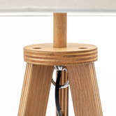 New Life Lighting Tania Bamboo Tripod Floor Lamp
