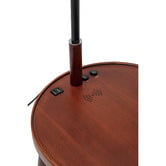 New Life Lighting Hoover Rubberwood Floor Lamp with USB Charger