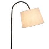 New Life Lighting Hoover Rubberwood Floor Lamp with USB Charger