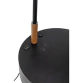 New Life Lighting Roman Rubberwood Floor Lamp with USB Charger