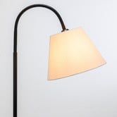 New Life Lighting Roman Rubberwood Floor Lamp with USB Charger