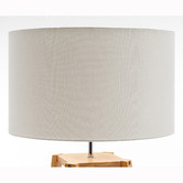 New Life Lighting Marcie Rubberwood Floor Lamp