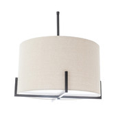 New Life Lighting Matte Black Square-Edged Pendant Light