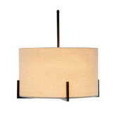 New Life Lighting Matte Black Square-Edged Pendant Light