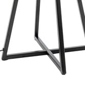 New Life Lighting Square-Edged Linen &amp; Steel Table Lamp