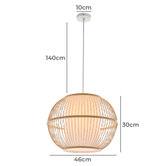 New Life Lighting Olivia Bamboo Pendant Light