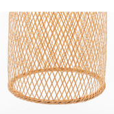 New Life Lighting Divinia Bell Steel &amp; Bamboo Pendant Light