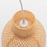 New Life Lighting Divinia Bell Steel &amp; Bamboo Pendant Light