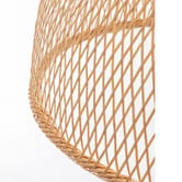 New Life Lighting Divinia Dome Steel &amp; Bamboo Pendant Light