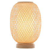 New Life Lighting Glancy Bamboo Table Lamp