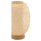 New Life Lighting Glancy Bamboo Table Lamp