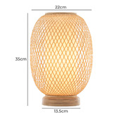 New Life Lighting Glancy Bamboo Table Lamp