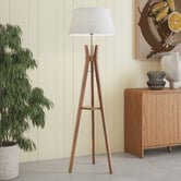 New Life Lighting Luce Bamboo Tripod Floor Lamp
