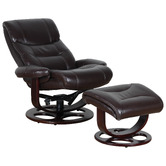 New Life Lighting 2 Piece Owen Recliner Armchair &amp; Footstool Set