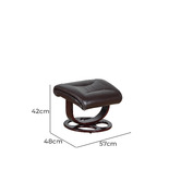 New Life Lighting 2 Piece Owen Recliner Armchair &amp; Footstool Set