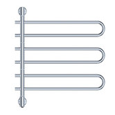 Thermogroup Thermorail 600mm Swivel Round Heated Towel Rail