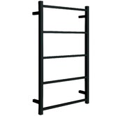 Thermogroup Non-Heated Matt Black 600mm Square Ladder Towel Rail