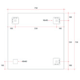 Thermogroup Jackson Polished Edge Mirror with Hanger &amp; Demister