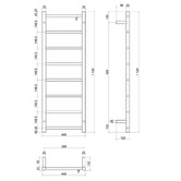 Thermogroup Thermorail Straight Round 8 Bar heated Towel Rail