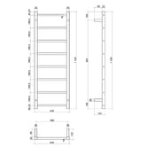 Thermogroup Thermorail Straight Round 8 Bar heated Towel Rail