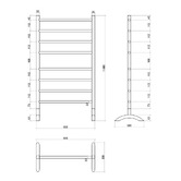 Thermogroup Freestanding 600mm Round 8 Bar Thermorail