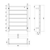 Thermogroup Thermorail 600mm 12V Straight Square Rail