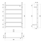 Thermogroup Thermorail 600mm Black Straight Square Rail