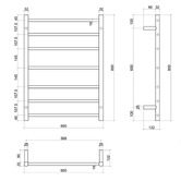 Thermogroup Thermorail Black Straight Cylinder Rail
