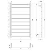 Thermogroup Thermorail 700mm 10 Bar Straight Cylinder Rail