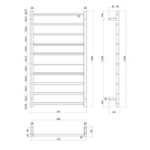 Thermogroup Thermorail 700mm 10 Bar Straight Cylinder Brushed Rail