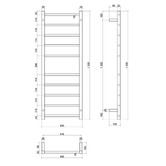 Thermogroup Thermorail 450 x 1200mm Matte Black Stainless Steel Heated Towel Rail