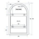 Thermogroup Ablaze Arched Backlit Mirror