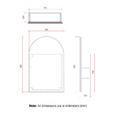 Thermogroup Ablaze Vienna 800mm Arch Mirrored Shaving Cabinet