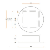 Thermogroup Ablaze Vienna 400mm Mirrored Shaving Cabinet